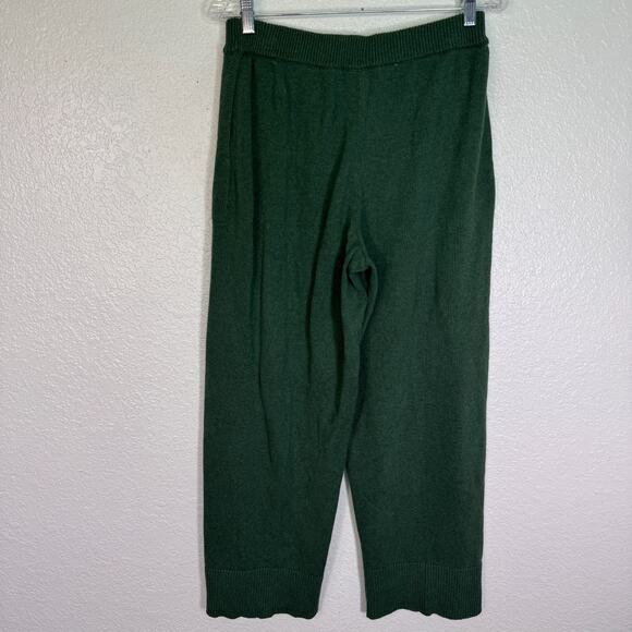 Free People Beach Solar Sweater Set Women Medium Cardigan Pant Lounge Pine Green - Picture 9 of 16